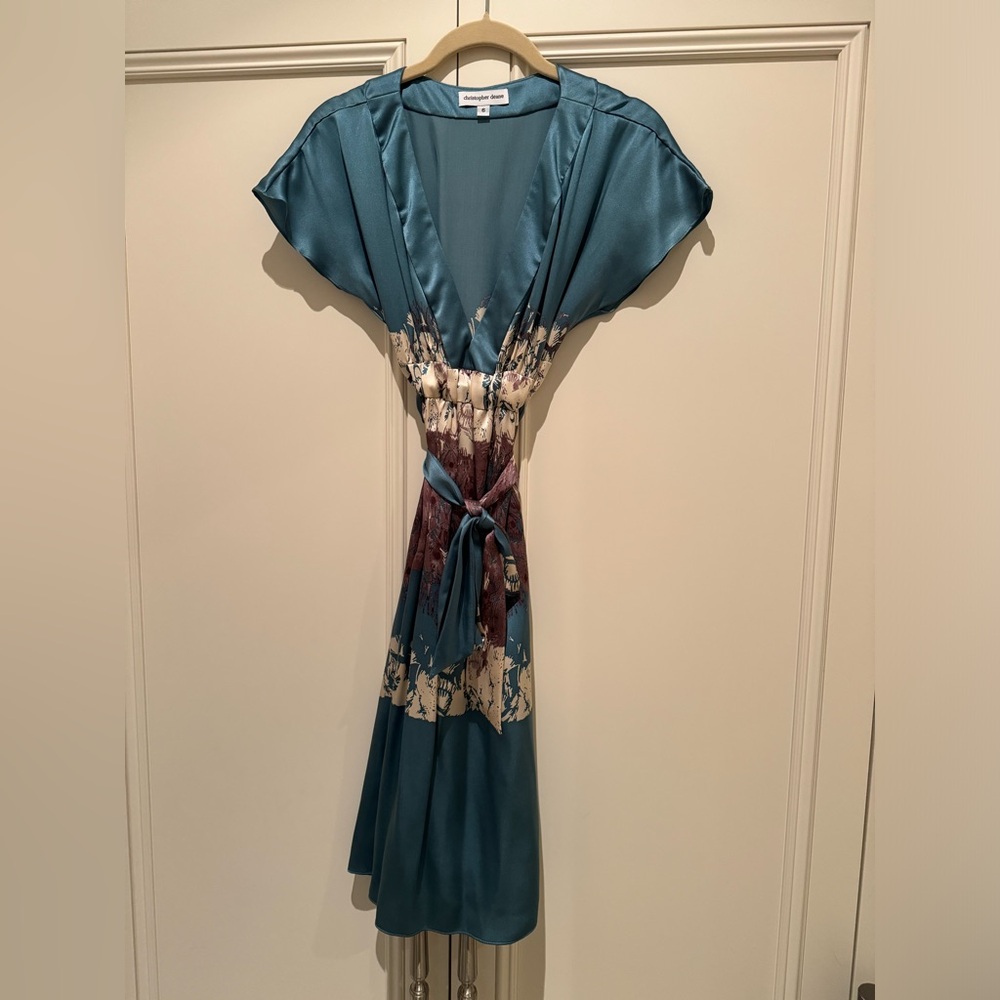 Christopher Deane silk dress with tie